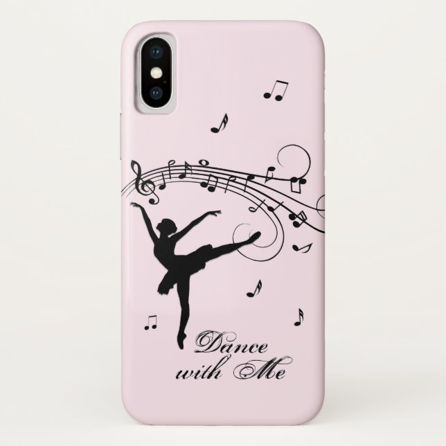 Capa Para iPhone, Case-Mate Ballerina Dançando com Música Rosa (Verso)