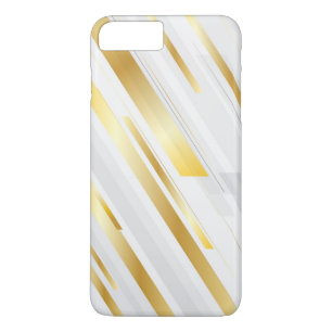 Capa iPhone 8 Plus/7 Plus Bandas Brancas E Ouros