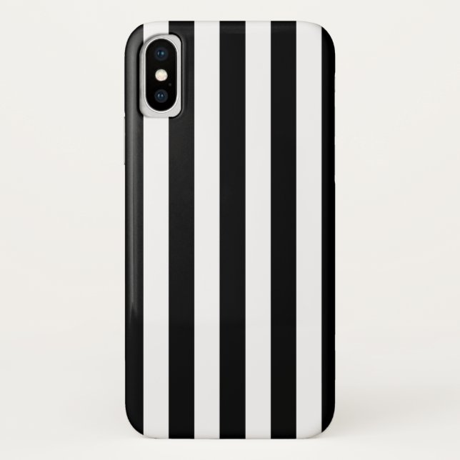 Capa Para iPhone, Case-Mate Bandas brancas e pretas (Verso)