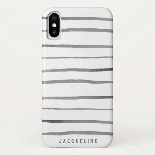 Capa Para iPhone, Case-Mate Bandas de Cinzas de Aquarela (Verso)