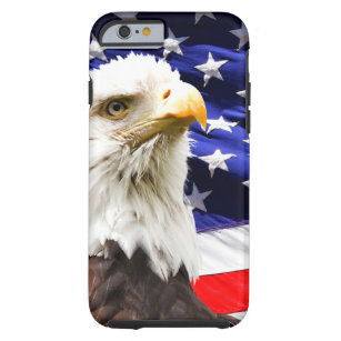 Capa Tough Para iPhone 6 Bandeira Americana com Águia Balda