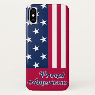 Capa Para iPhone Da Case-Mate Bandeira americana orgulhosa de azul-branco americ