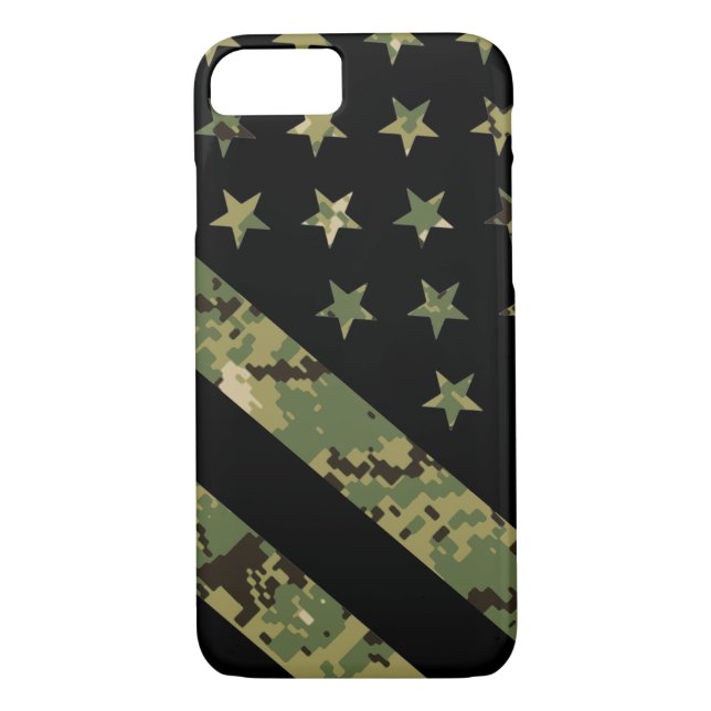 Capa Para iPhone, Case-Mate Bandeira da Camuflagem Digital Militar dos EUA (Verso)