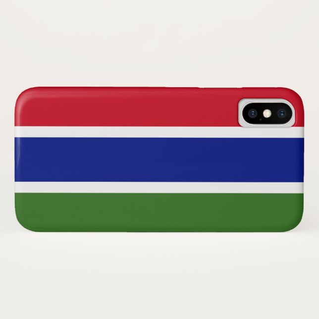 Capa Para iPhone, Case-Mate Bandeira da Gâmbia (Verso (Horizontal))