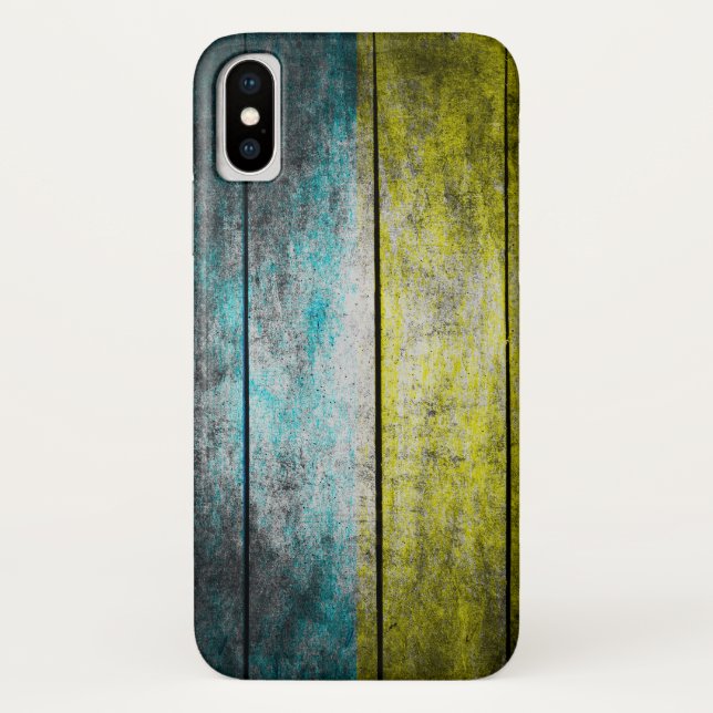 Capa Para iPhone, Case-Mate bandeira da Ucrânia na madeira (Verso)