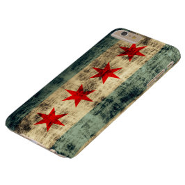 Capa Barely There Para iPhone 6 Plus Bandeira de Chicago do Grunge do vintage