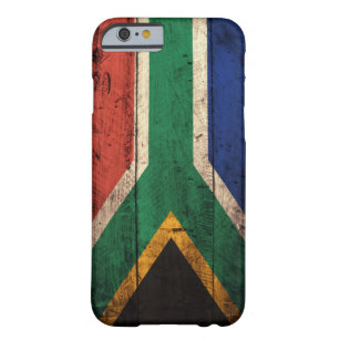 Capa Barely There Para iPhone 6 Bandeira de madeira velha de África do Sul