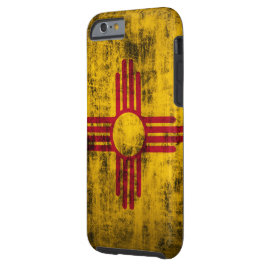 Capa Tough Para iPhone 6 Bandeira de New mexico do Grunge