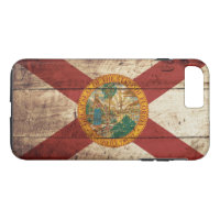 Bandeira do Estado da Flórida em Old Wood Grain