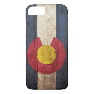Capa Para iPhone Da Case-Mate Bandeira do estado de Colorado na grão de madeira