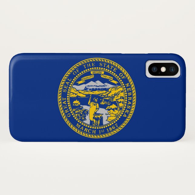 Capa Para iPhone, Case-Mate Bandeira do Estado do Nebraska (Verso (Horizontal))