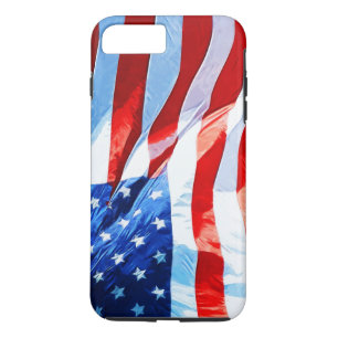 Capa iPhone 8 Plus/7 Plus Bandeira do Impressionismo Abstrato dos Estados Un