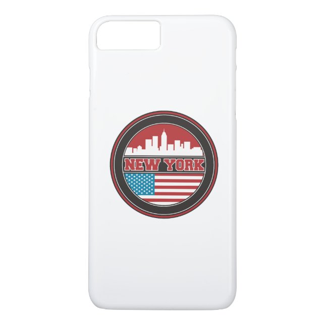 Capa Para iPhone, Case-Mate Bandeira dos Estados Unidos da skyline | de New (Verso)
