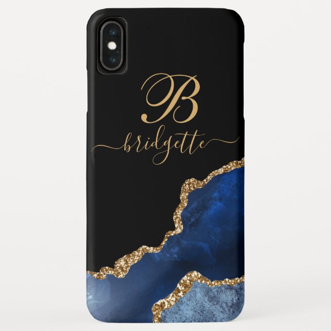 Capa Para iPhone, Case-Mate Bandeja de Órgãos Dourados Azul Moderno (Verso)