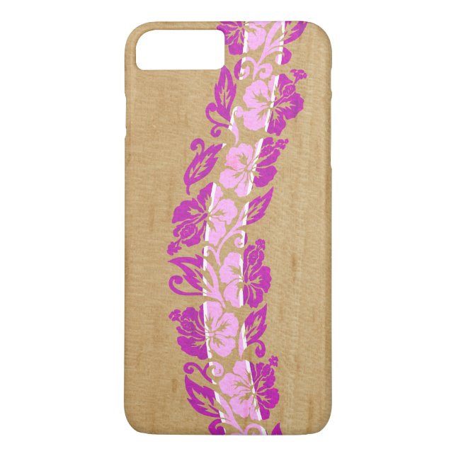 Capa Para iPhone, Case-Mate Banyans Hawaiian Hibiscus Faux Wood Surfboard (Verso)