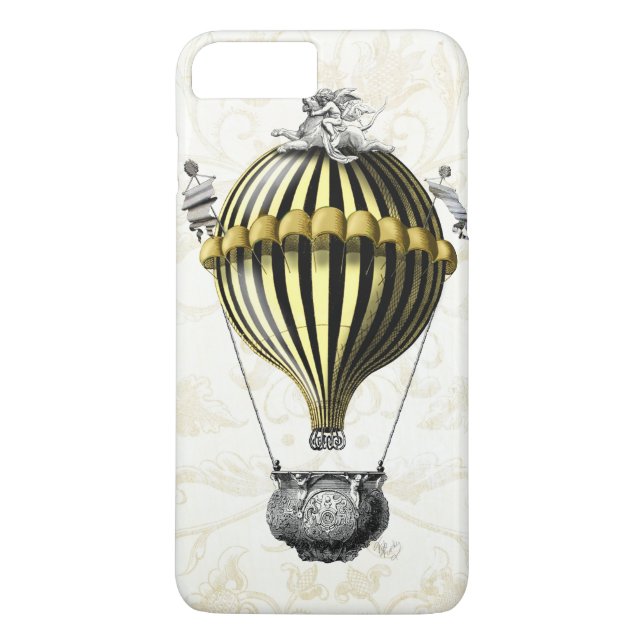 Capa Para iPhone, Case-Mate Barroco Balão Negro Amarelo (Verso)