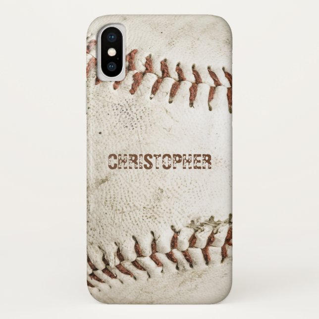Capa Para iPhone, Case-Mate Baseball Vintage Personalizado (Verso)