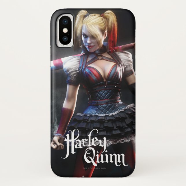 Capa Para iPhone, Case-Mate Batman Arkham Knight | Harley Quinn com Bat (Verso)