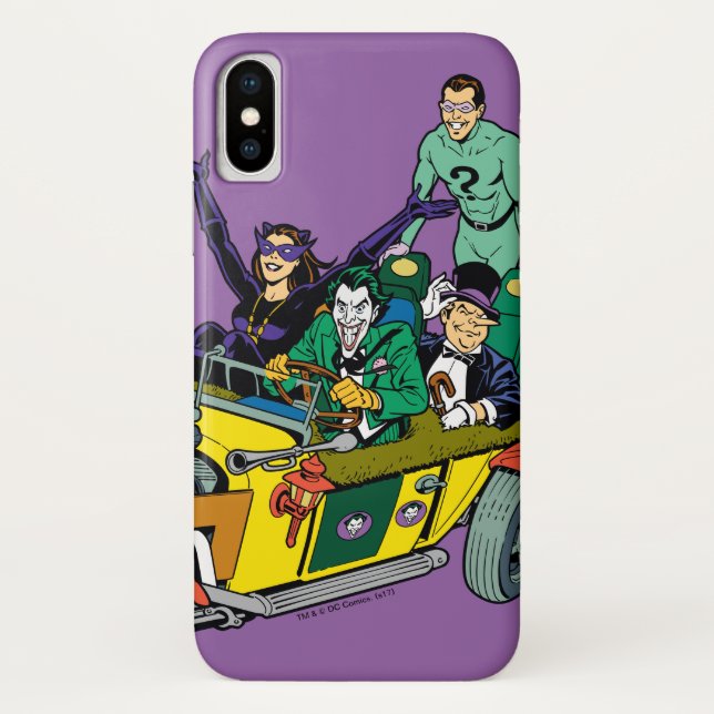 Capa Para iPhone, Case-Mate Batman Villains Em Jokermobile (Verso)