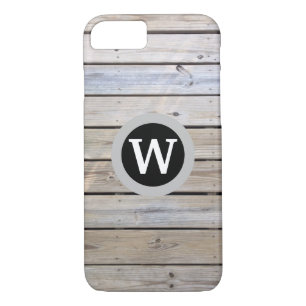 Capa iPhone 8/7 Beach Wood Slats Monograma