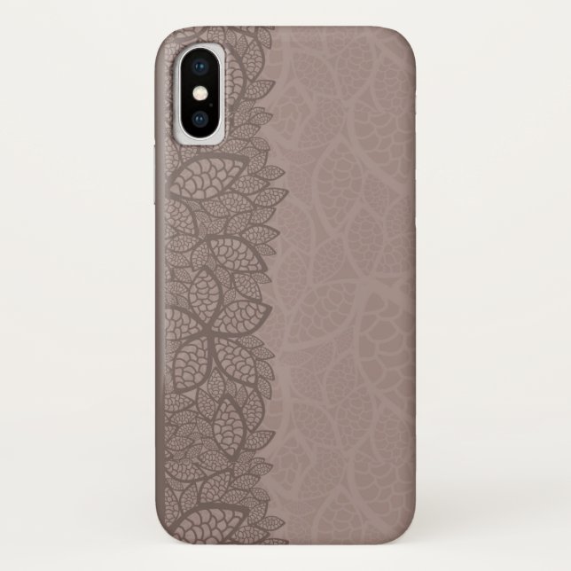 Capa Para iPhone, Case-Mate Beira e fundo do teste padrão da folha (Verso)