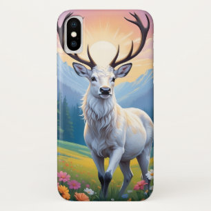 Capa Para iPhone Da Case-Mate Bela estaca branca em campo com flores estéticas
