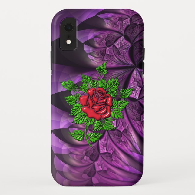 Capa Para iPhone, Case-Mate Bela Rosa vermelha Icônica (Verso)
