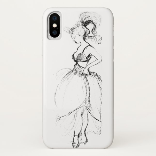 CAPA PARA iPhone, Case-Mate  BELEZA NO VESTIDO BRANCO (Verso)