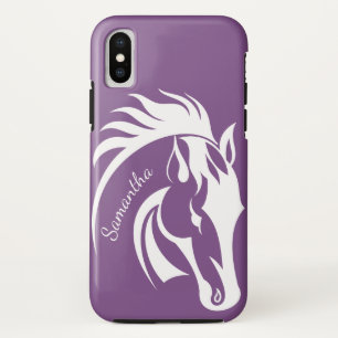Capa Para iPhone X Belo Design de Cavalo Branco, no iPhone X Case