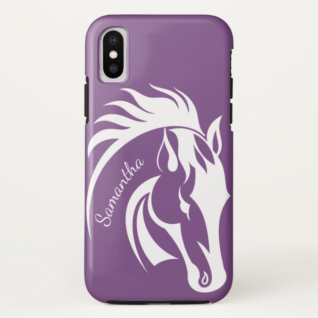 Capa Para iPhone, Case-Mate Belo Design de Cavalo Branco, no iPhone X Case (Verso)