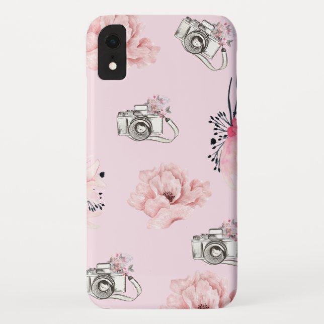 Capa Para iPhone, Case-Mate Belo Pastel Floral Rosa (Verso)