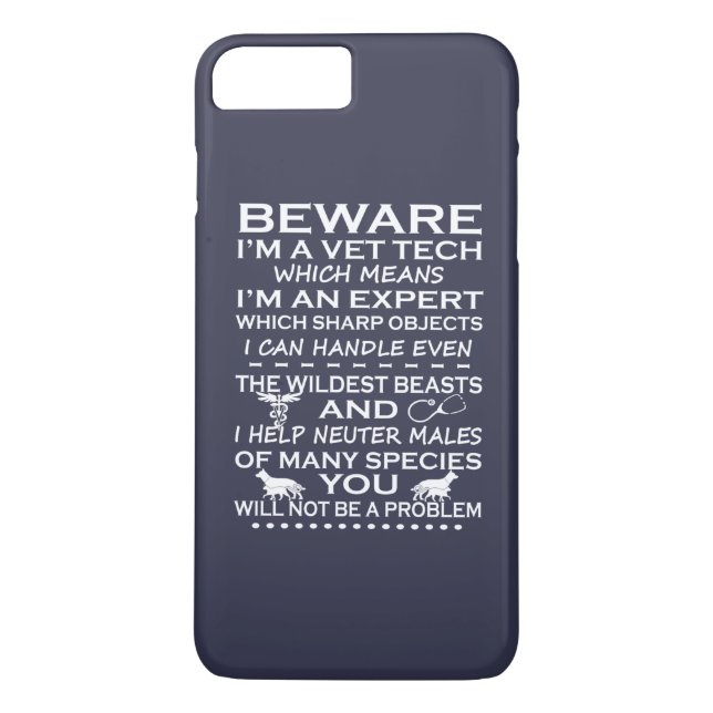 Capa Para iPhone, Case-Mate Beware me são uma tecnologia do veterinário (Verso)
