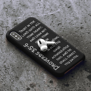 Capa Para iPhone Da Case-Mate Bíblia dos Proverbs Pretos Modernos Verso
