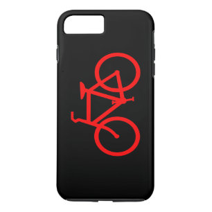 Capa iPhone 8 Plus/7 Plus Bicicleta Preta e Vermelha