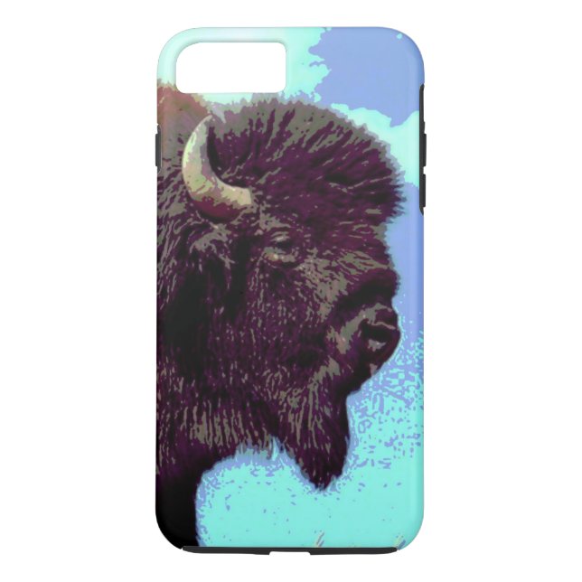Capa Para iPhone, Case-Mate Bison Pop Art Tough iPhone 7 Plus Case (Verso)
