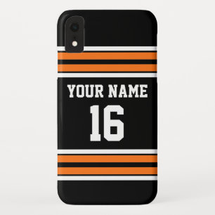 Capa Para iPhone Da Case-Mate Black Pumpkn Orange Team Jersey Nome do Número Per