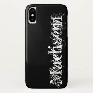Capa Para iPhone Da Case-Mate Black White Personalizado Nome Próprio Halloween