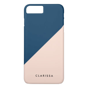 Capa Para iPhone Da Case-Mate bloco elegante de cor azul marinho pastel moderno