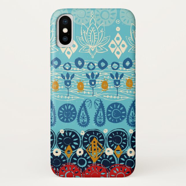 Capa Para iPhone, Case-Mate bloco lotus azul (Verso)