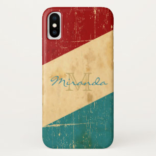 Capa Para iPhone X Blocos de Vintage