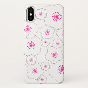 Capa Para iPhone X Blossomas de Cereja Branca Simples