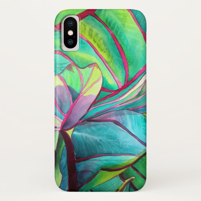 Capa Para iPhone, Case-Mate Blue Hawaii - Folhagem tropical (Verso)