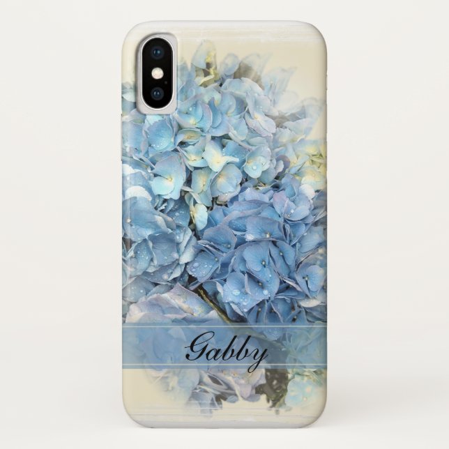 Capa Para iPhone, Case-Mate Blue Hydrangeas (Verso)