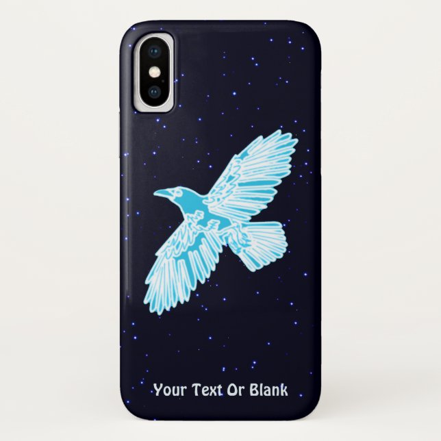 Capa Para iPhone, Case-Mate Blue Raven Sobre Estrelas (Verso)
