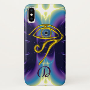 Capa Para iPhone X BLUE TALISMAN MONOGRAM violeta púrpura branca