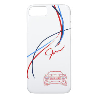Capa iPhone 8/7 BMW M4 listra a caixa do branco do iPhone 7