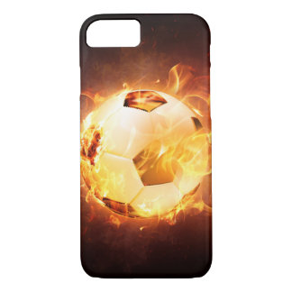 Capa Para iPhone Da Case-Mate Bola de futebol do futebol no fogo