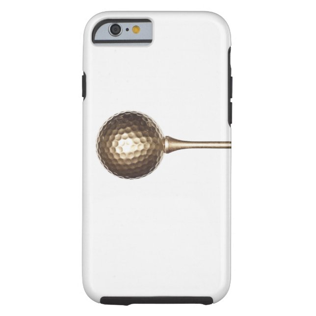 Capa Para iPhone, Case-Mate Bola de golfe Dourado e T (Verso)