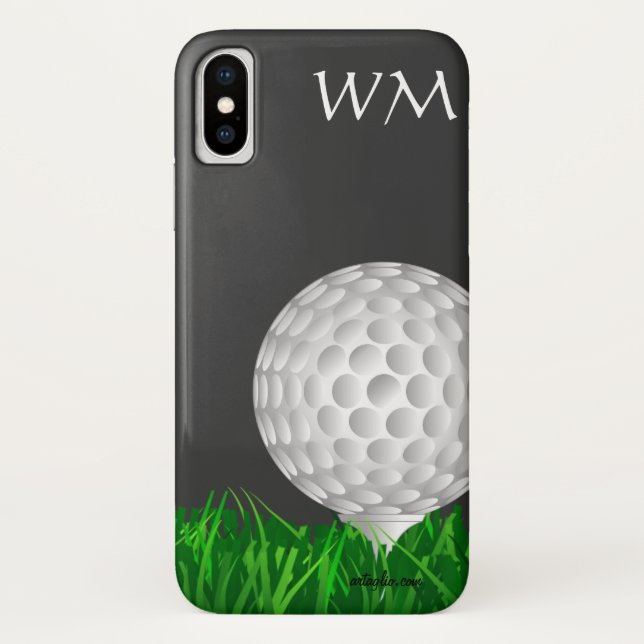 Capa Para iPhone, Case-Mate Bola de golfe, personalizada, golfe (Verso)