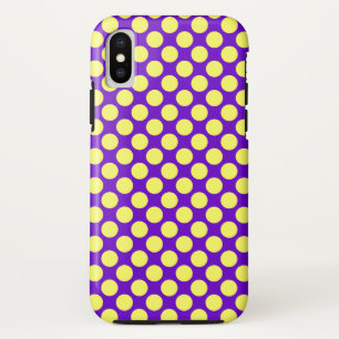 Capa Para iPhone Da Case-Mate Bolinhas amarelas com stouro roxo